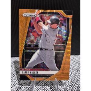 2025 Panini Prizm Larry Walker #16 Orange Wave Prizm /49 SP St. Louis Cardinals
